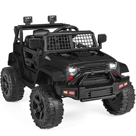12V Kids Ride On Jeep Car W/Parent Remote Control - Black