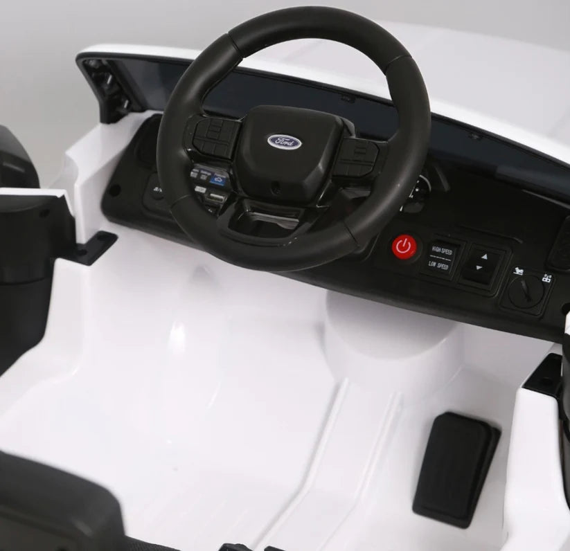 Licensed Ford Ranger Kids Ride-On Car - White